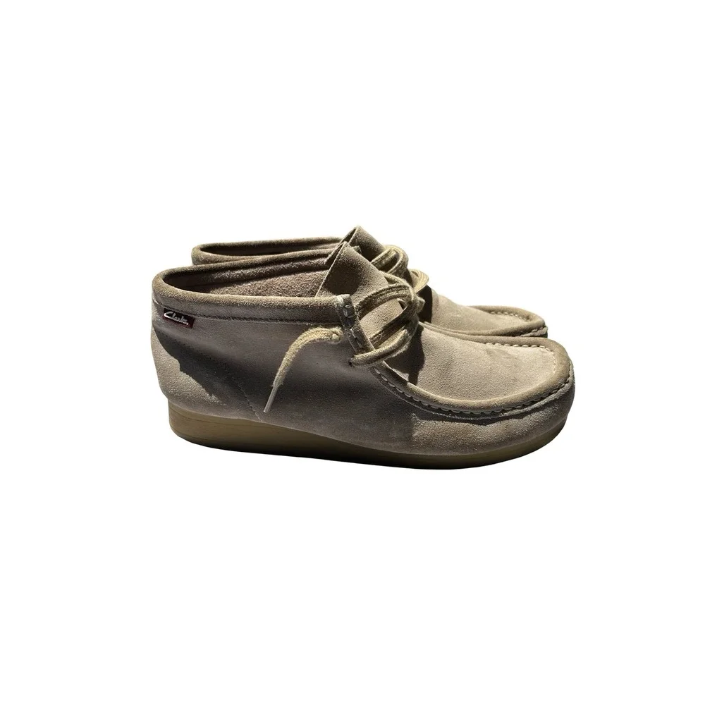 Clarks Stinson Hi Mens 8.5 Sand Suede Wallabee Style Chukka Boots 261587487075